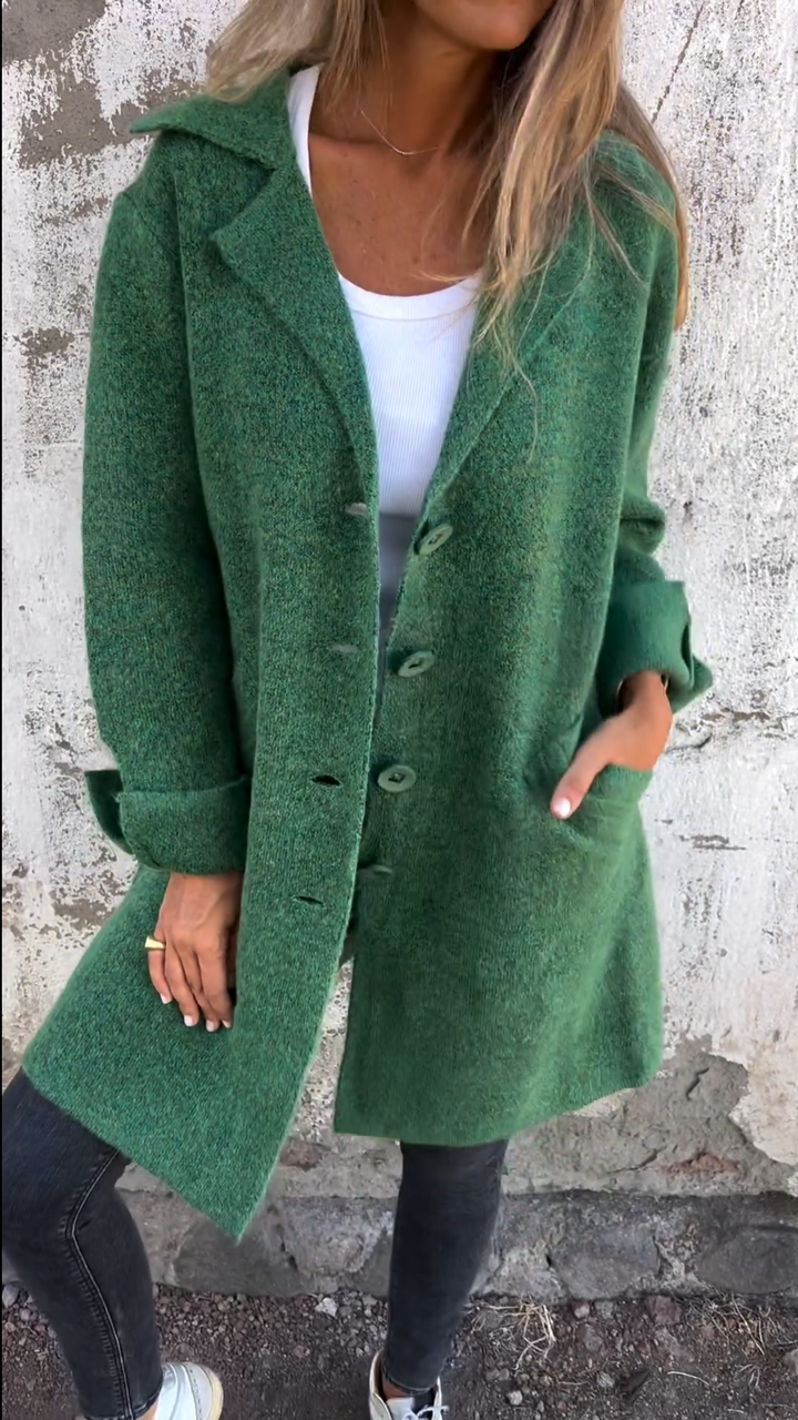 Jill | Casual lång kappa med slag
