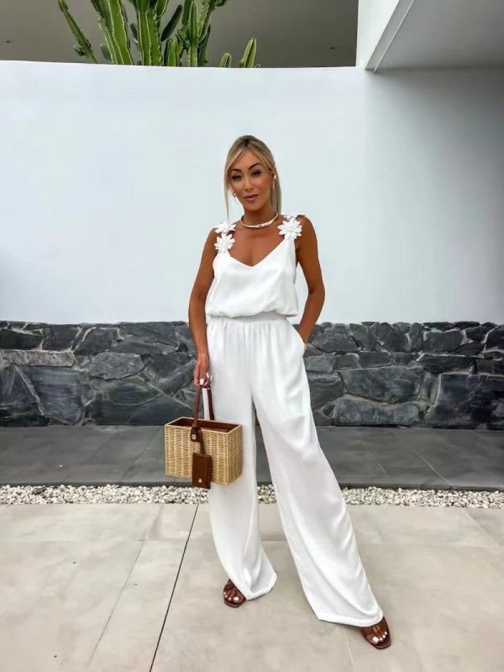 Charlotte | Ärmlös jumpsuit med vida ben