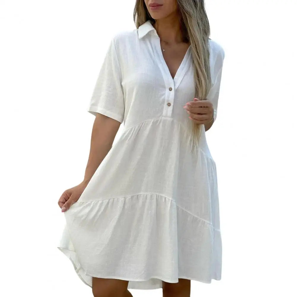 Tess | Lockeres, einfarbiges Kleid