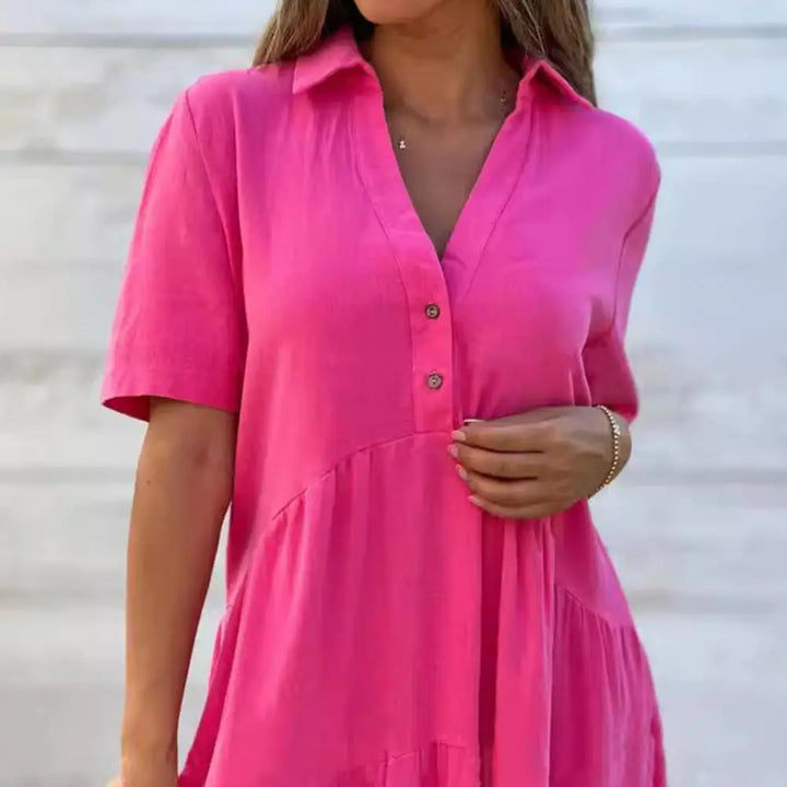 Tess | Lockeres, einfarbiges Kleid
