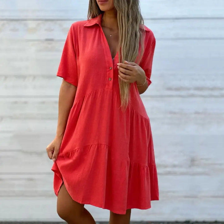 Tess | Lockeres, einfarbiges Kleid