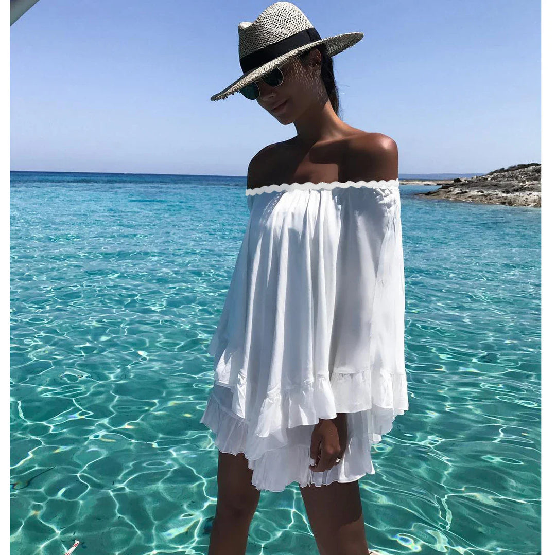 Zofia | Vit strandklänning