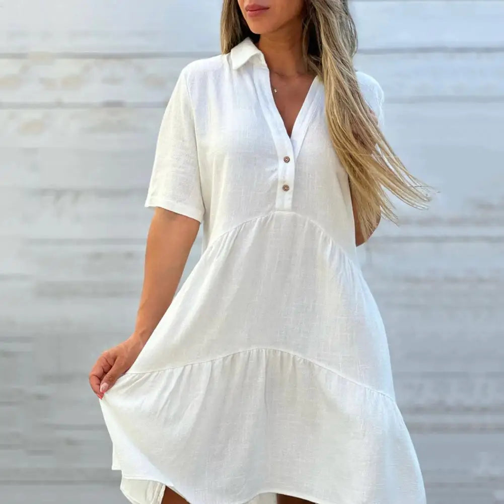Tess | Lockeres, einfarbiges Kleid
