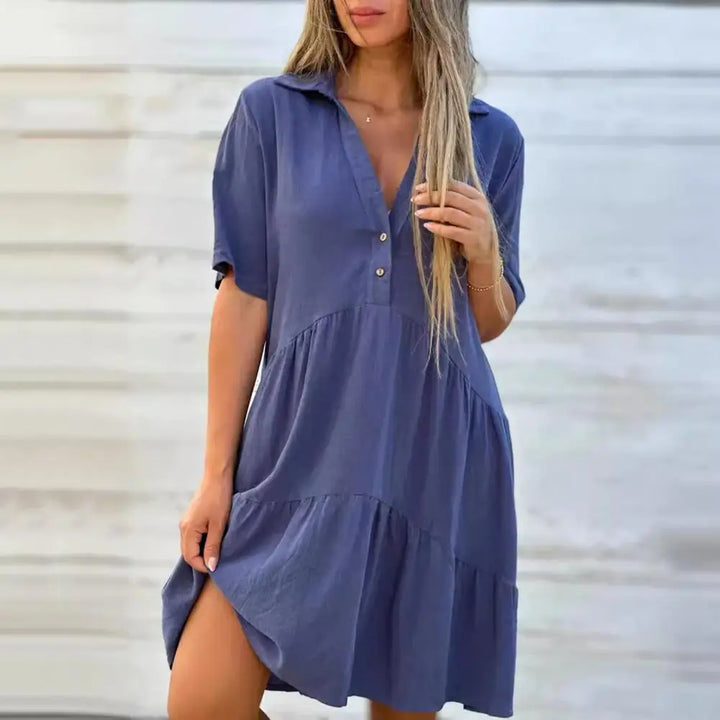 Tess | Lockeres, einfarbiges Kleid