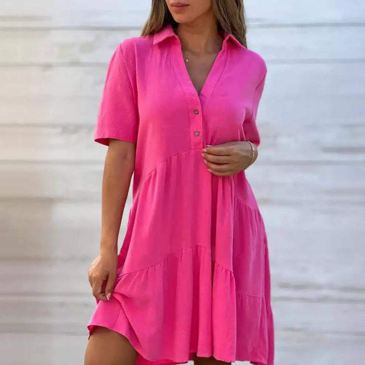 Tess | Lockeres, einfarbiges Kleid