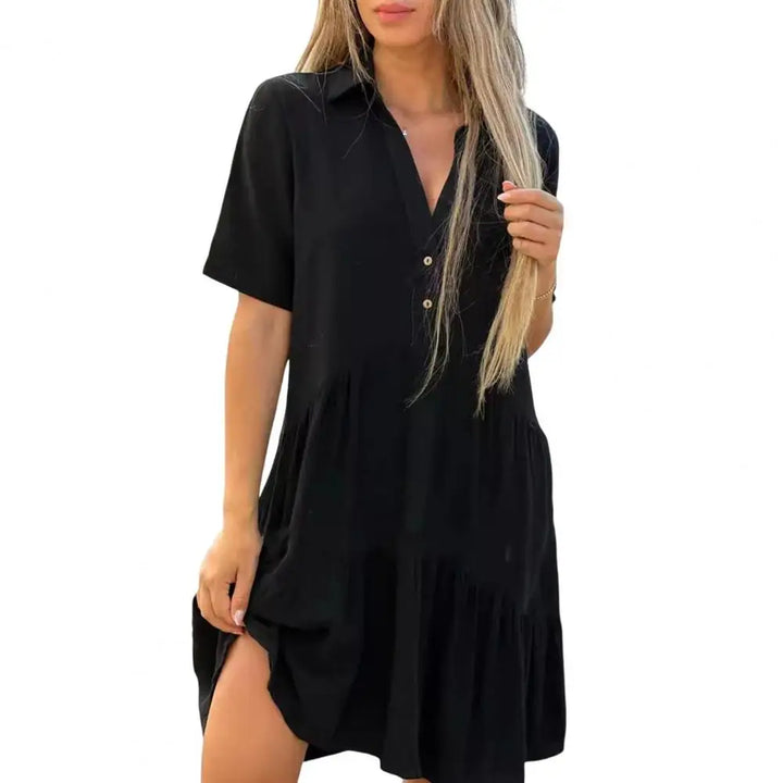 Tess | Lockeres, einfarbiges Kleid