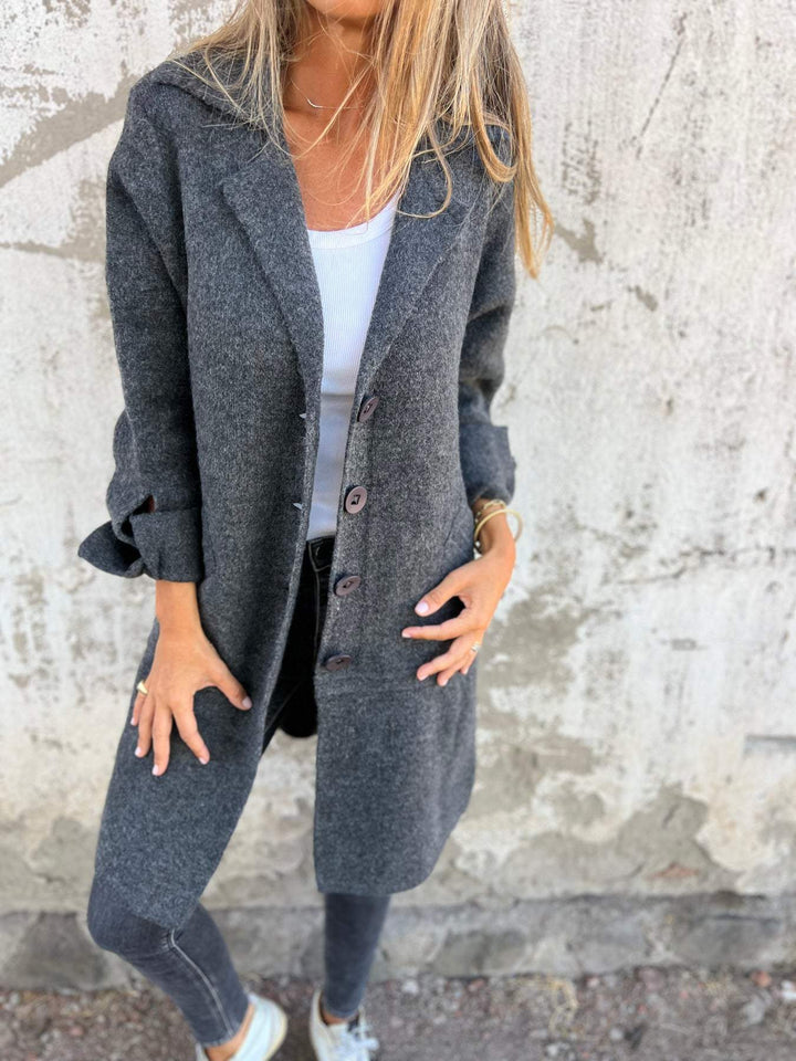 Jill | Casual lång kappa med slag