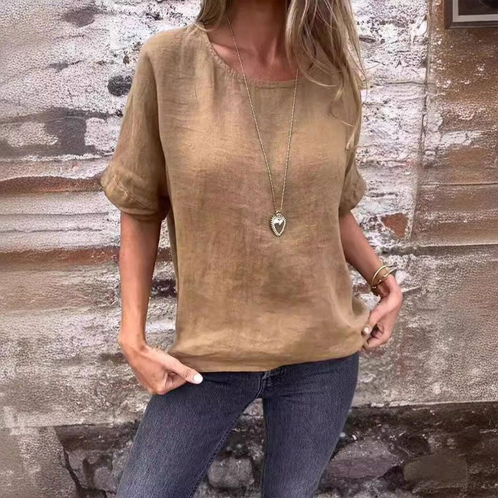 Sabrine | enfärgad bomullslinneblus
