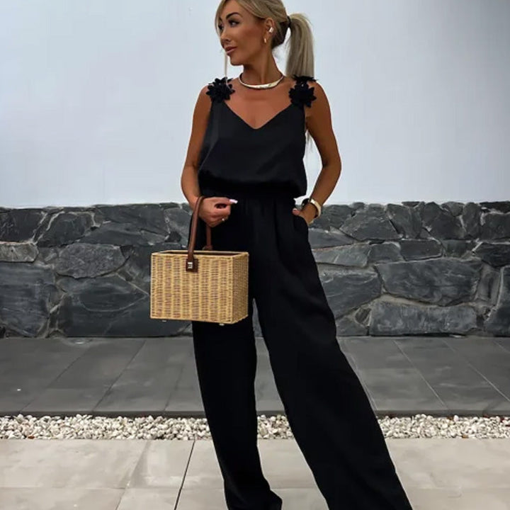 Charlotte | Ärmlös jumpsuit med vida ben