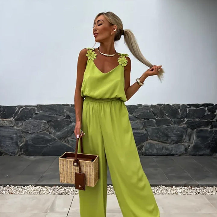 Charlotte | Ärmlös jumpsuit med vida ben