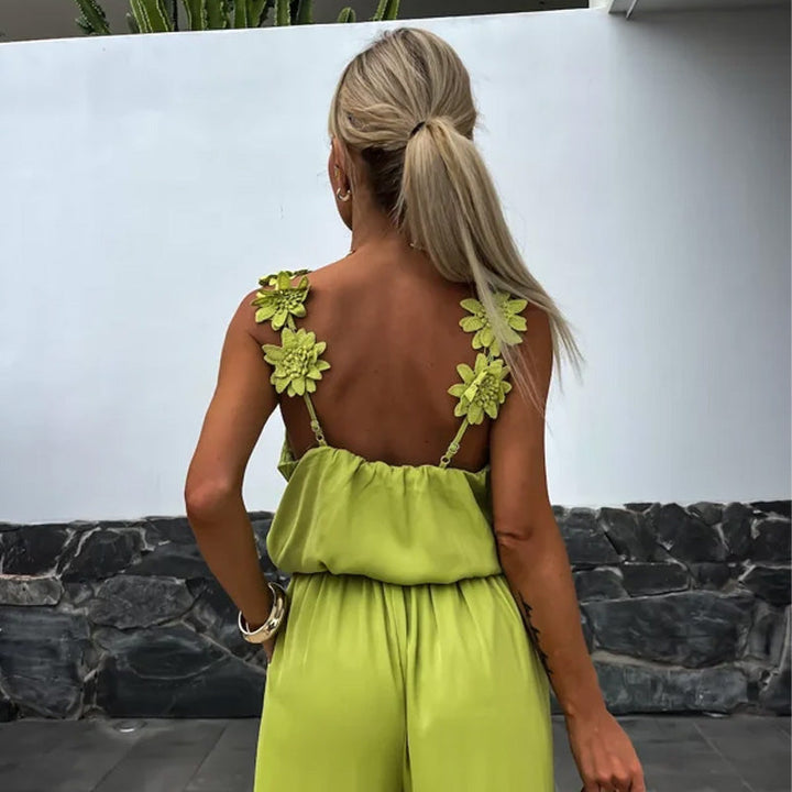 Charlotte | Ärmlös jumpsuit med vida ben